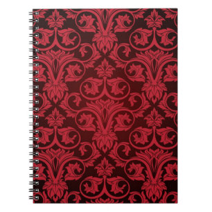 Caderno Espiral Papel de parede vermelho 2