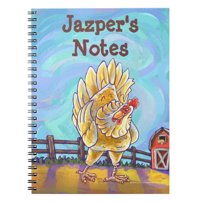 Caderno Espiral Papelaria de frango (Frente)