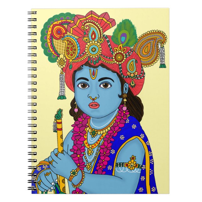 Caderno Espiral Papelaria do Krishna Menino (Frente)