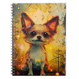 Caderno Espiral Papillion Puppy Whimsical Vertical Poster