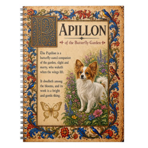Caderno Espiral Papillon, Arte de Bestiário Medieval