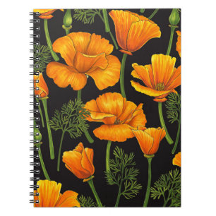 Caderno Espiral papoila da Califórnia