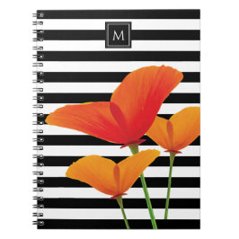 Caderno Espiral Papoila Negra Chic Monograma