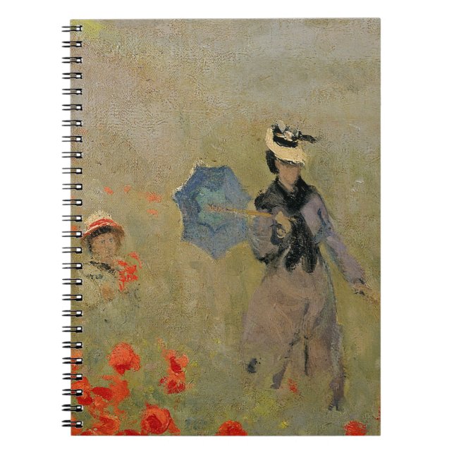 Caderno Espiral Papoilas selvagens de Claude Monet |, perto de (Frente)