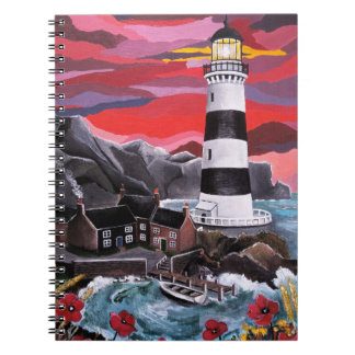 Caderno Espiral Papoulas pelo Farol Pintura de Alfred Fox
