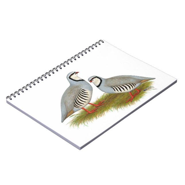 Caderno Espiral Par de Chukar Partridge (Left Side)