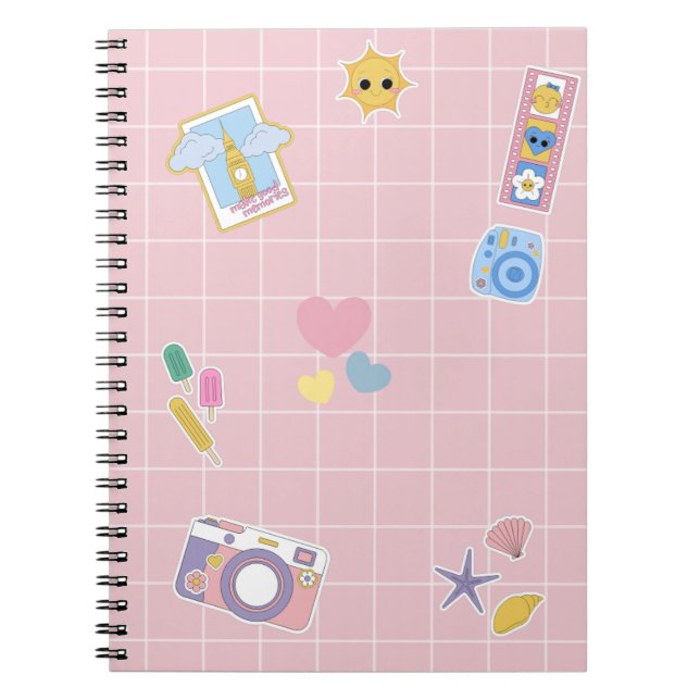 Caderno Espiral para Crianças com Desenhos Lindos (Frente)