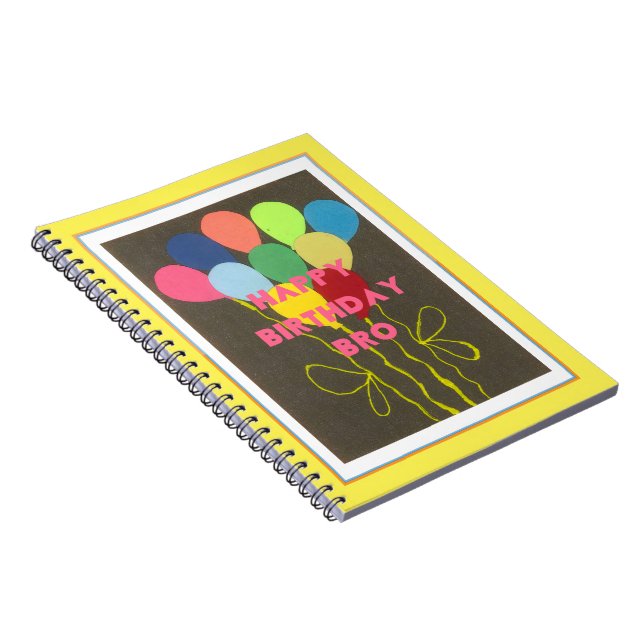 Caderno Espiral Para o meu adorável grande aniversário feliz irmão (Lado Direito)