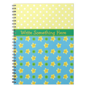 Caderno espiral para personalizar prímulas, polca