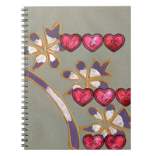 Caderno Espiral Para Você De Mim: Belo Design De Corações Florais