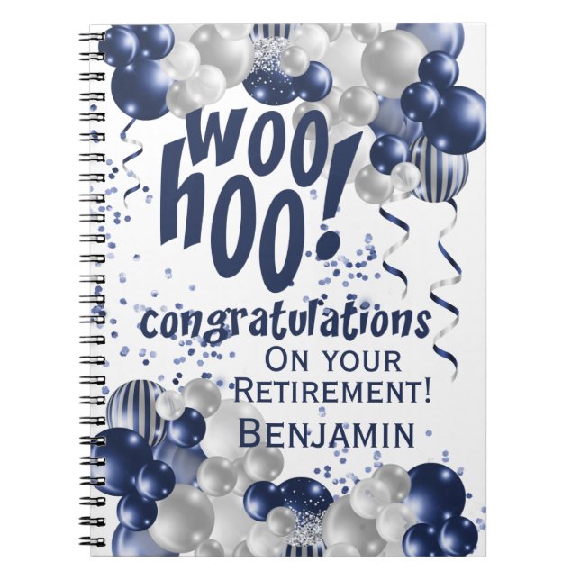 Caderno Espiral Parabéns de marinho (Frente)