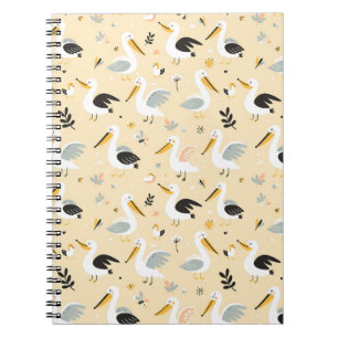 Caderno Espiral Paraíso Pelicano Whimsical