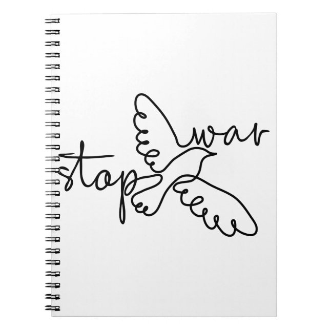 Caderno Espiral Parar Guerra (Frente)