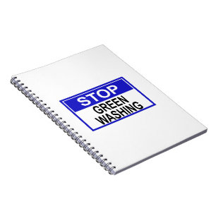 Caderno Espiral Parar Sinal de Lavagem em Verde