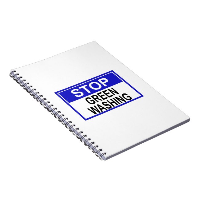 Caderno Espiral Parar Sinal de Lavagem em Verde (Lado Direito)