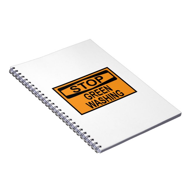 Caderno Espiral Parar Sinal de Lavagem em Verde (Lado Direito)