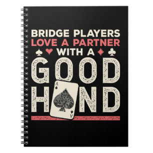Caderno Espiral Parceiro de Piada do Bridge Player em Boa Mão