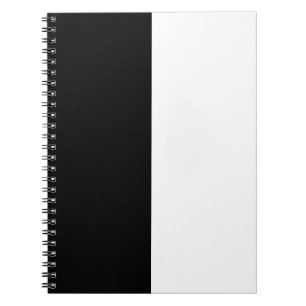 Caderno Espiral Parcialmente o preto e o meio parcialmente branco