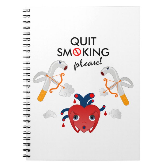 Caderno Espiral Pare de fumar, por favor (Frente)