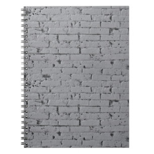Caderno Espiral Parede Brick Pintada Branca