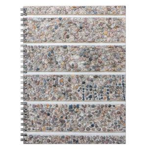 Caderno Espiral Parede de pedras de concreto