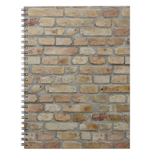 Caderno Espiral Parede de Tijolo Marrom um Design Inovador 