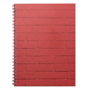 Caderno Espiral parede de tijolo vermelho