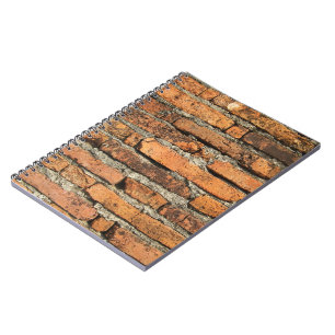 Caderno Espiral Parede dos tijolos antigos