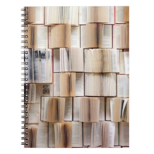 Caderno Espiral Paredes de livros decorativos (Frente)
