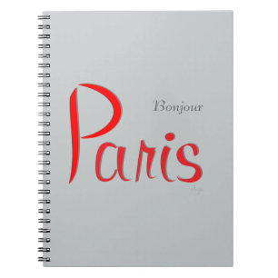 Caderno Espiral PARIS Bonjour (Olá)