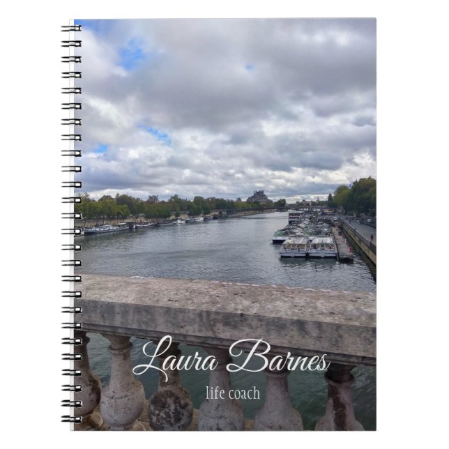 Caderno Espiral Paris. Rio Sena. França. (Frente)