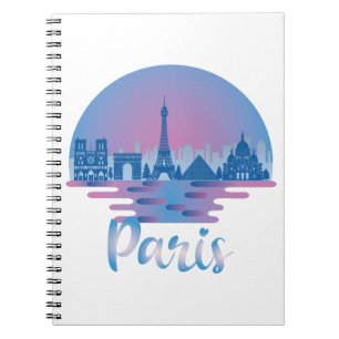 Caderno Espiral Paris Skyline - França Viagem