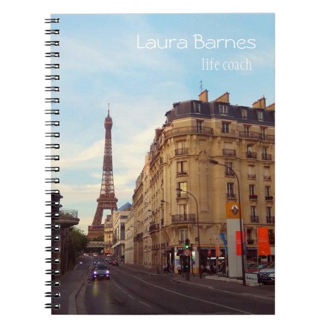 Caderno Espiral Paris, torre    Eiffel. França.Notebook (Frente)