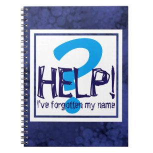 Caderno Espiral Paródia do Monograma Azul