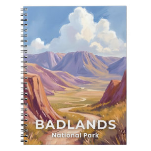 Caderno Espiral Parque Nacional Badlands Dakota do Sul Viagem Arte