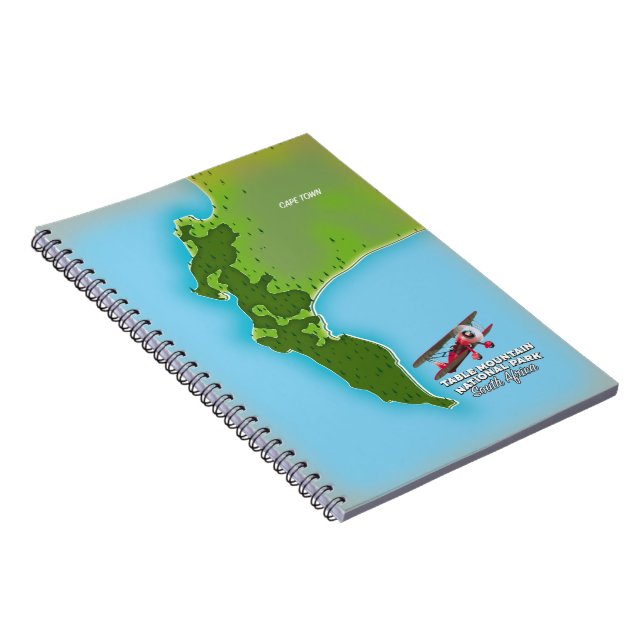 Caderno Espiral Parque Nacional da Montanha da Mesa mapa da África (Lado Direito)
