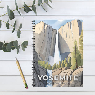 Caderno Espiral Parque Nacional de Yosemite   Aquarela Viagem