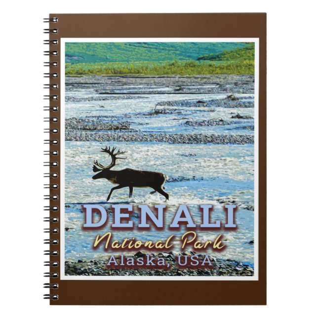 CADERNO ESPIRAL PARQUE NACIONAL DENALI - ALASKA ESTADOS UNIDOS (Frente)