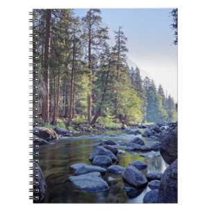Caderno Espiral Parque nacional do rio Yosemite de Merced no