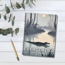 Caderno Espiral Parque Nacional Everglades | Jacaré em Aquarela
