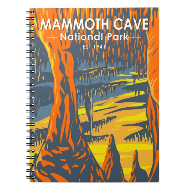 Caderno Espiral Parque Nacional Mammoth Cave Kentucky  (Frente)