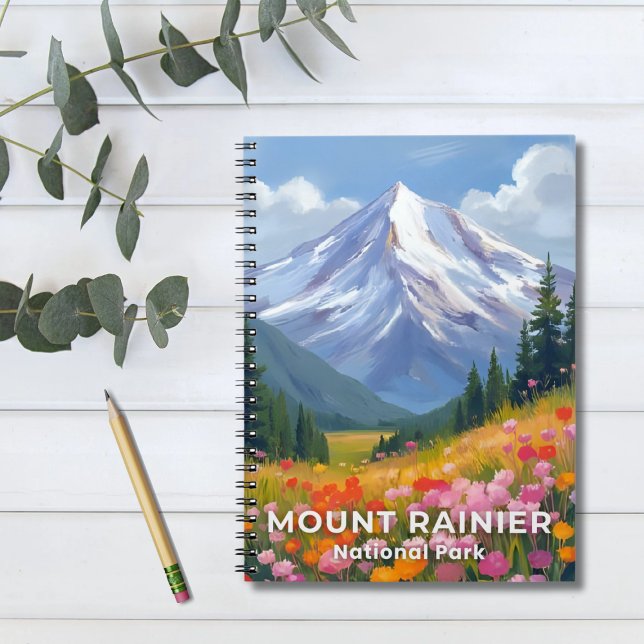 Caderno Espiral Parque Nacional Monte Rainier | Viagem de Washingt (Criador carregado)