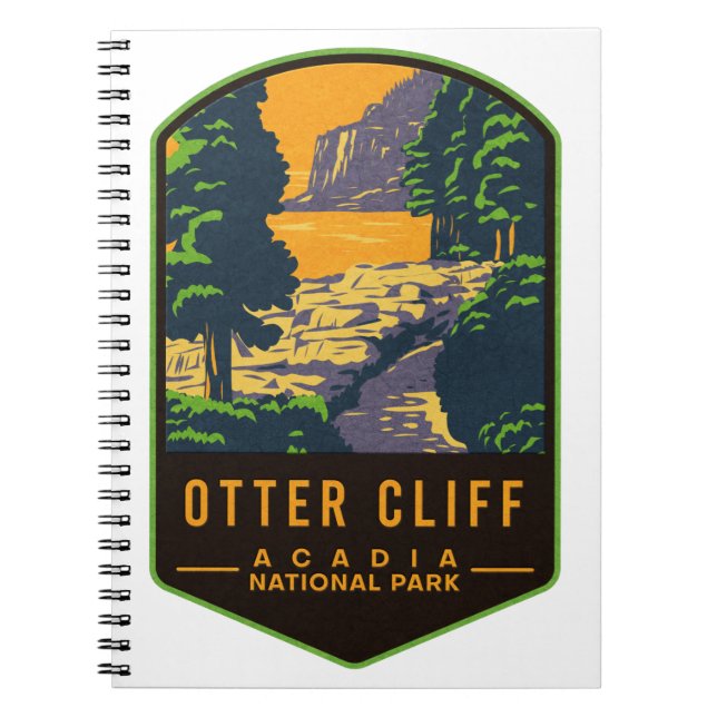 Caderno Espiral Parque Nacional Otter Cliff Acadia (Frente)