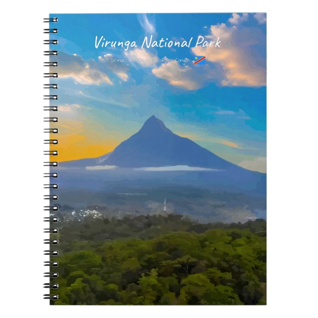 Caderno Espiral Parque Nacional Virunga, RD Congo - Vulcão (Frente)