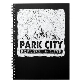 Caderno Espiral Parque Vintage Park City Utah Explore E Viva Desga
