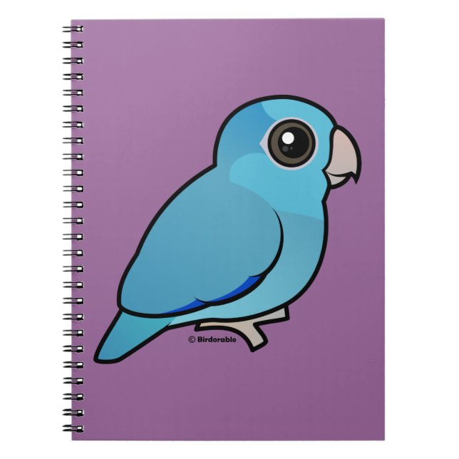 Caderno Espiral Parrotlet pacífico azul (Frente)