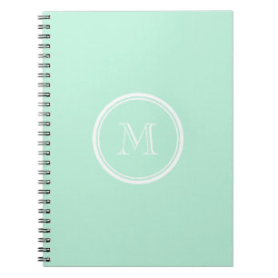 Caderno Espiral Parte alta clara do verde da hortelã colorida