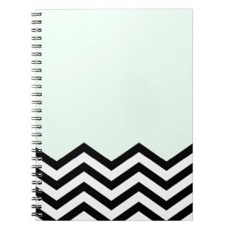 Caderno Espiral Parte de Chevron da hortelã