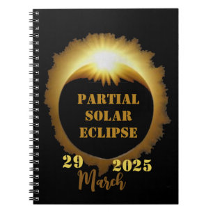 Caderno Espiral Parte de Visualização do Eclipse Solar Parcial 202