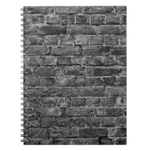 Caderno Espiral parte horizontal da parede de tijolos pintada a pr